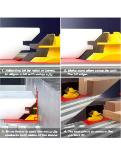 Kowood Plantillas para Brocas Miter Lock 45 1/2" y 3/4" 2