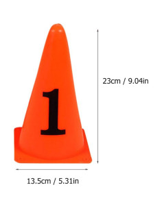 Conos de Entrenamiento BESPORTBLE 10PCS Naranja 13.5cm 2