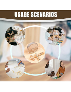 Juego de Crucigramas Wodgod con 12 Dados de Letras Madera 2