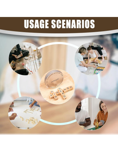 Juego de Crucigramas Wodgod con 12 Dados de Letras Madera