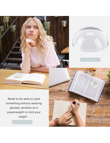 Lente de Aumento Jetec 5X 9.9 cm en Forma de Cúpula con Caja