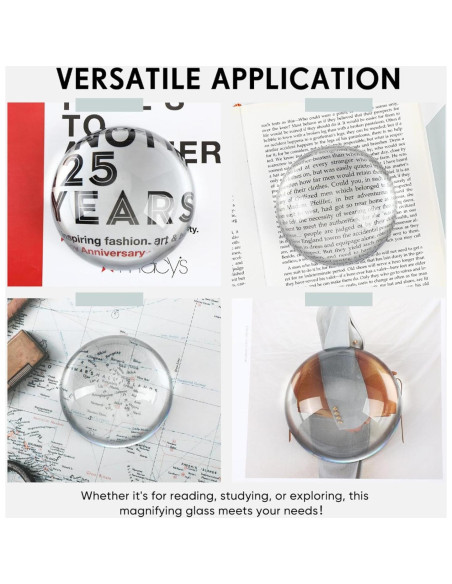 Lente de Aumento Jetec 5X 9.9 cm en Forma de Cúpula con Caja