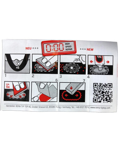 Kit de Reparación de Parches para Tubos Rema Tip Top TT01 - 2 Unidades