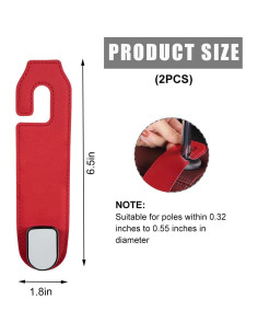 Ganchos para Reposacabezas de Coche Wevdn - 2 Pcs Rojo 2