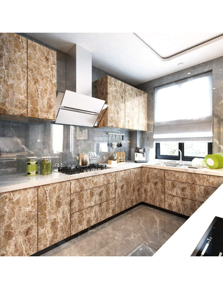 Papel Contacto Impermeable Livelynine 91.44x500.18cm Mármol Café Papel Contacto Impermeable Livelynine 91.44x500.18cm Mármol Café