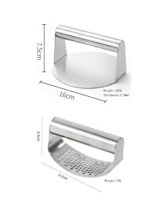 Juego de 2 Prensas de Hamburguesa y Ajo UNI-RHYTHM 16 cm 2