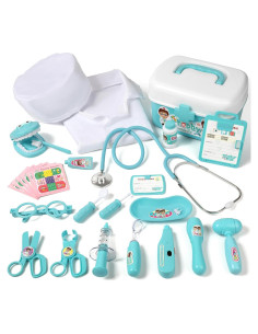 Kit de Doctor Phobby 27 Piezas con Estetoscopio Real para Niños