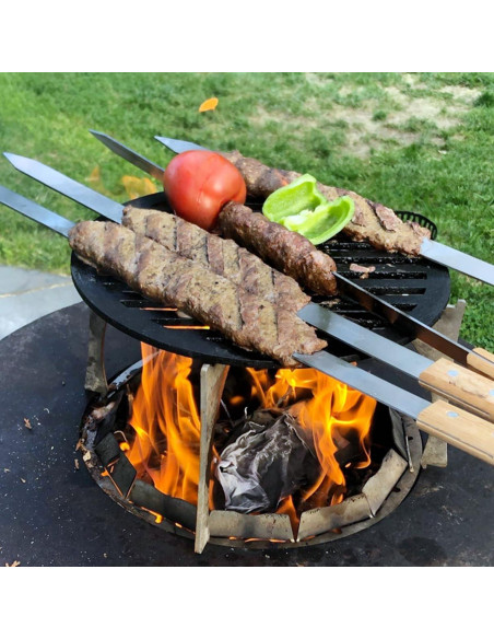 Pinchos de Kabob Goutime 60 cm Acero Inoxidable Set de 7