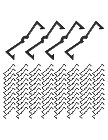 Clips de Tablero de Clavos Teaaha 100PCS Negro 5.08x1.35cm