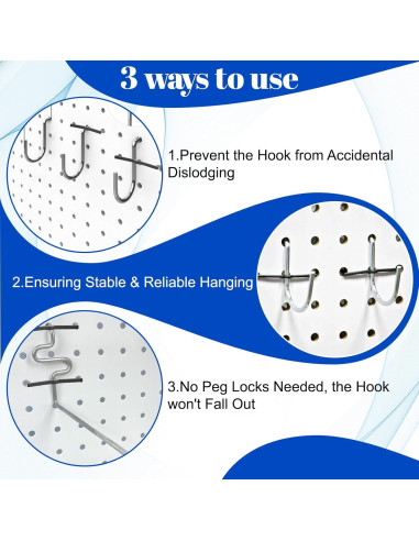 Clips de Tablero de Clavos Teaaha 100PCS Negro 5.08x1.35cm