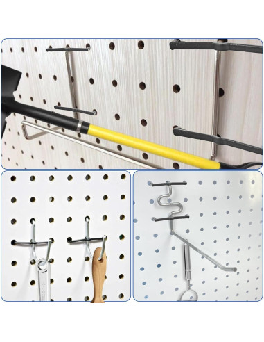 Clips de Tablero de Clavos Teaaha 100PCS Negro 5.08x1.35cm