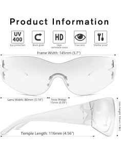 Gafas de sol envolventes COASION Y2K para hombres y mujeres 2