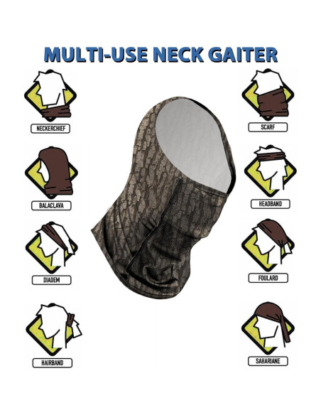 Gaiter de Cuello Transpirable UPF 50+ para Hombres - Protección Solar