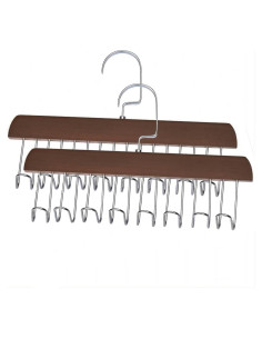 Perchero de Cinturones AIWIWH 2 Pack 16 Ganchos Marrón