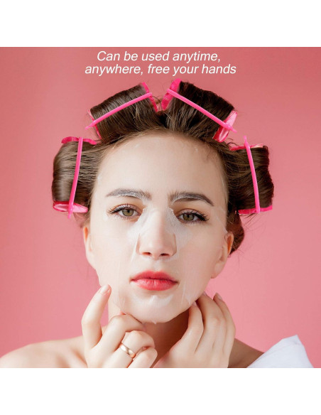 Juego de 40 Rulos de Espuma de Satén Rojo Rosa con Clips