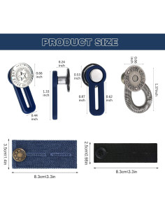 Extensores de Cintura ZYNERY 21 Piezas para Jeans y Pantalones 2