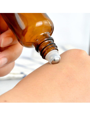 3 Piezas Botellas de Rodillo de Vidrio Ámbar 100ml Happyupcity