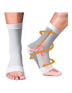Calcetines de Compresión Vubatin para Neuropatía L/XL Blanco