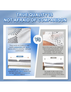 Calcetines de Compresión Vubatin para Neuropatía L/XL Blanco 2