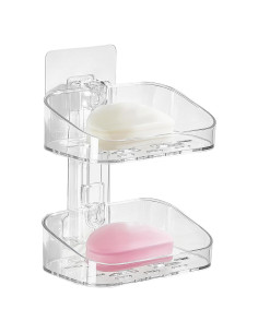 Soporte para Jabón Adhesivo DEEIF 2 Niveles Transparente