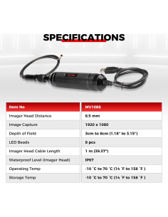 Cámara de Inspección Digital Autel MV108S 8.5mm HD 2