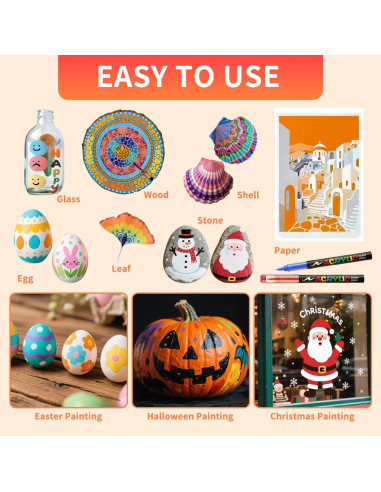 Set de 168 Marcadores de Pintura Acrílica TECADA Multicolor