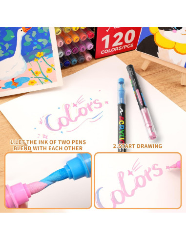 Set de 168 Marcadores de Pintura Acrílica TECADA Multicolor