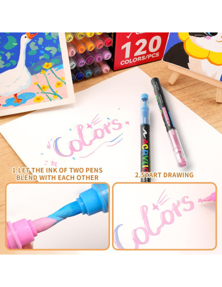 Set de 168 Marcadores de Pintura Acrílica TECADA Multicolor