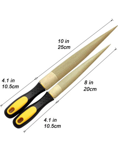 Juego de limas de madera NKTM 2 piezas 20,3 cm y 25,4 cm