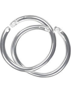 Anillos de Salto Redondos uGems de Plata Esterlina 10mm 2