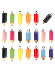 20 Colgantes de Lápiz de Resina Coloridos Honbay para Joyería