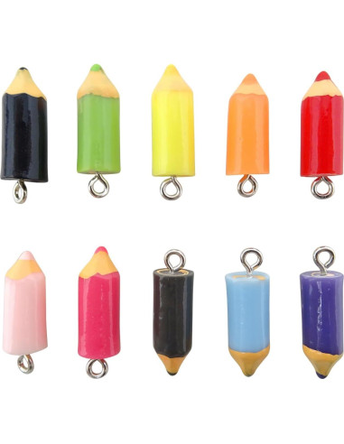 20 Colgantes de Lápiz de Resina Coloridos Honbay para Joyería