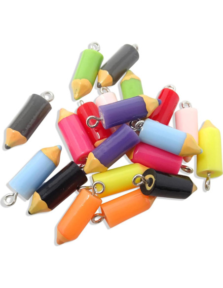 20 Colgantes de Lápiz de Resina Coloridos Honbay para Joyería