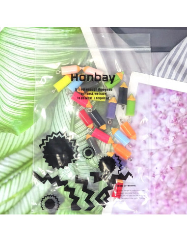 20 Colgantes de Lápiz de Resina Coloridos Honbay para Joyería