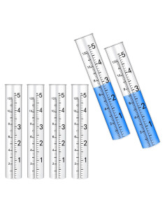 6 Tubos de Reemplazo para Pluviómetro Plástico 12.7 cm Xthrotsenk