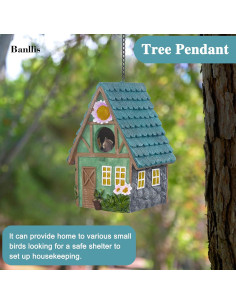 Casa de Aves de Resina Banllis 21x14.5x12.5cm para Exterior 2