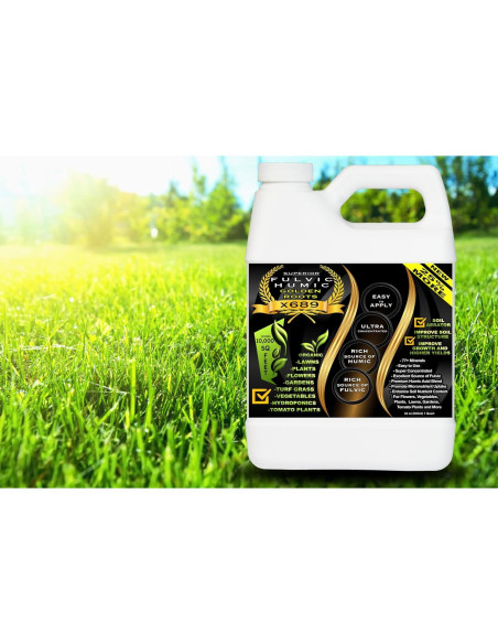 Concentrado Líquido de Ácido Húmico y Fúlvico 946 ml - Mejorador de Suelo