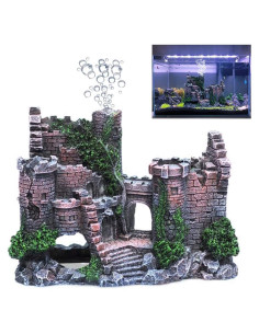 Castillo Acuático de Resina Fazhongfa para Acuarios 18.8 cm