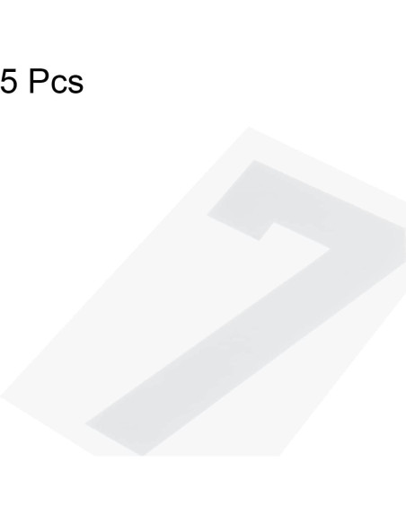 Parche de Número 7 MECCANIXITY 20cm Blanco para Uniforme - Paquete de 5