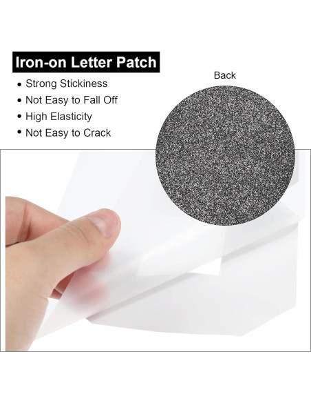 Parche de Número 7 MECCANIXITY 20cm Blanco para Uniforme - Paquete de 5