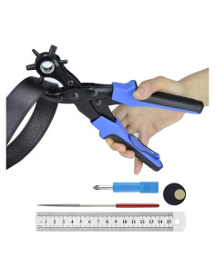 Perforador de Agujeros para Cinturones PeoTRIOL Azul 6 Tamaños