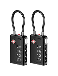 Candados de Viaje TSA Puroma 4 Dígitos Reajustables - 2 Piezas