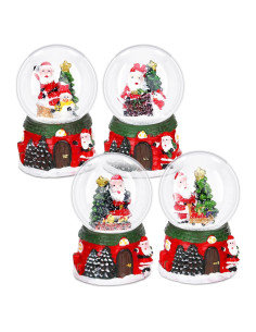 4 Piezas Globo de Nieve Navidad Suclain 4.5 cm Decoración