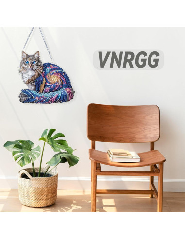 Kit de Pintura de Diamante VNRGG para Gatos Adultos 5D