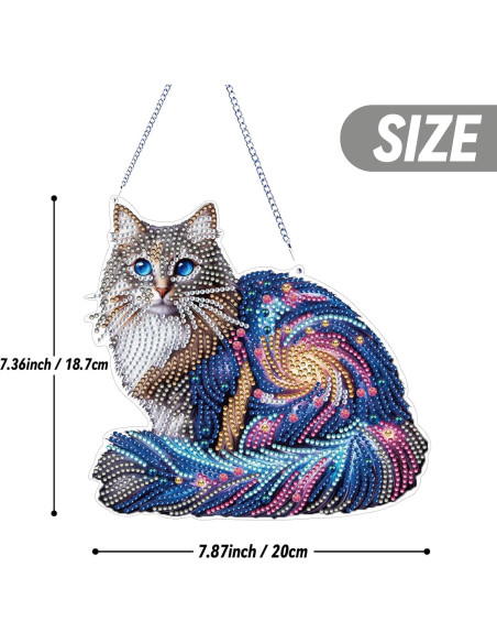 Kit de Pintura de Diamante VNRGG para Gatos Adultos 5D