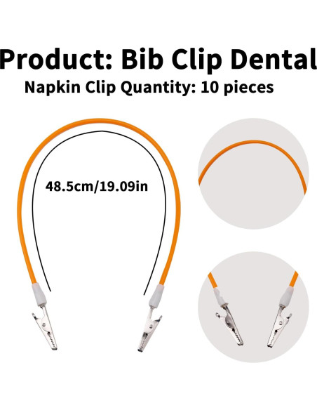10 Clips Sujetadores de Servilletas Dentales Gosknor - Silicona