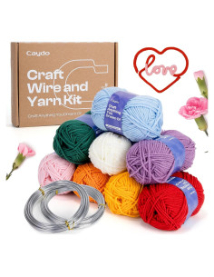 Kit de Tejido i-Cord Caydo con Hilos Acrílicos y Alambre