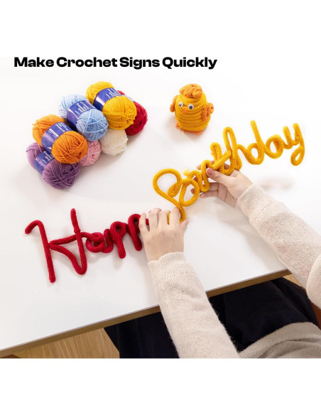 Kit de Tejido i-Cord Caydo con Hilos Acrílicos y Alambre