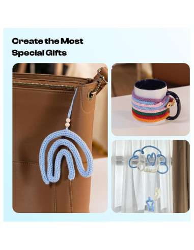 Kit de Tejido i-Cord Caydo con Hilos Acrílicos y Alambre