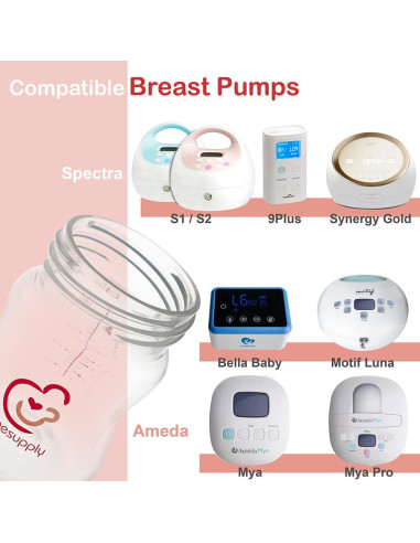 Botellas de Almacenamiento de Leche Materna NENESUPPLY 4 pc 280ml